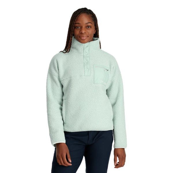 Spyder Cloud Womens Fleece Snap Pullover 2024 Online now