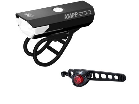 CatEye AMPP 200 & ORB Rechargeable Light Set Black Hot on Sale