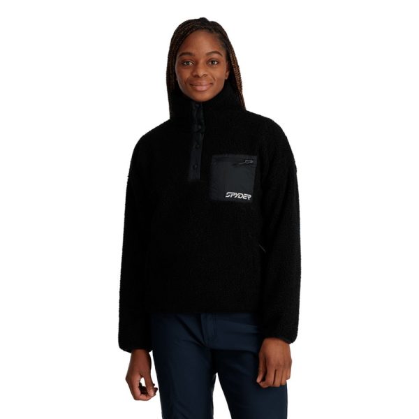 Spyder Cloud Womens Fleece Snap Pullover 2024 Online now