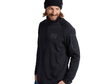 Burton AK Helium Power Grid Mens Half Zip Fleece 2024 Supply