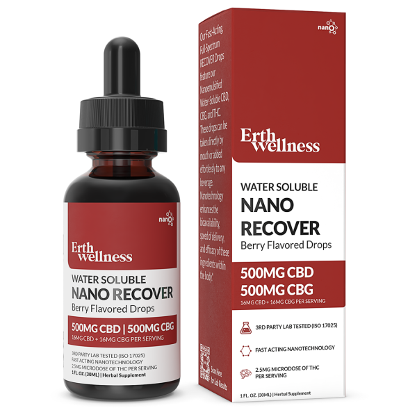 Water Soluble NANO RECOVER CBD:CBG Tincture - Berry Flavored Cheap