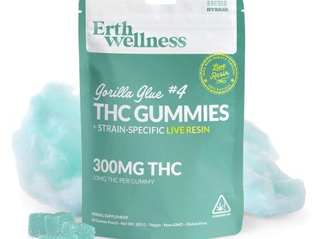 Δ9 THC Gummies - Gorilla Glue #4 - Live Resin (Hybrid) - 300mg For Discount