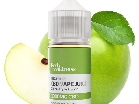 CBD Vape Juice - Green Apple - 1000mg Hot on Sale