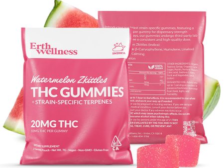 Δ9 THC Gummies - Watermelon Zkittles - Strain Specific (Indica) - 20mg (Sample Size) Online