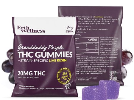 Δ9 THC Gummies - Granddaddy Purple - Live Resin (Indica) - 20mg (Sample Sizes) For Discount