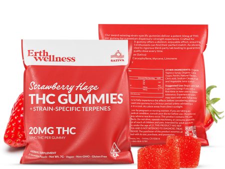 Δ9 THC Gummies - Strawberry Haze - Strain Specific (Sativa) - 20mg (Sample Size) Online Sale